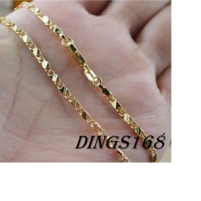 Genuine 18K Gold Filled Tarnish-Resistant 2.2mm 26 inch Flat Necklace Chain F038 - Image 1 of 4