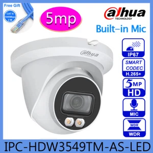 Cámara IP globo ocular LED cálido Dahua 5MP IPC-HDW3549TM-AS-LEDFull-color fijo focal cálido - Imagen 1 de 6