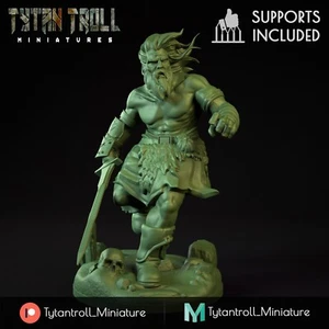 Running Barbarian Human Viking Fighter Barbarian Paladin Miniature | D&D DnD - Picture 1 of 4