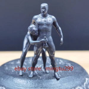 Solid Black Bronze Copper Statue Hand Carved Penis Love Amulet Figurine Pendant - Picture 1 of 1