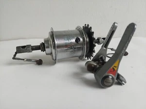 Sturmey Archer S52 5 Gang Nabe 1982 mit Schalthebel und Zugkettchen Made in UK - Bild 1 von 5