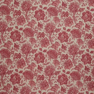 iLiv Samira Chilli Fabric Traditional Floral Curtain Furnishings Upholstery - Picture 1 of 2