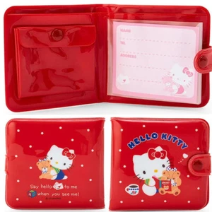 JAPÓN SANRIO Hello Kitty Gato Billetera de vinilo plano kun bolso rojo Kawaii lindo retro - Imagen 1 de 4