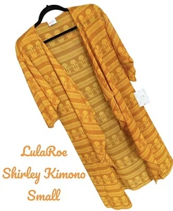 NWT LulaRoe Shirley Kimono- Beautiful Mustard Yellow  Color- Tribal - Small - Picture 1 of 2