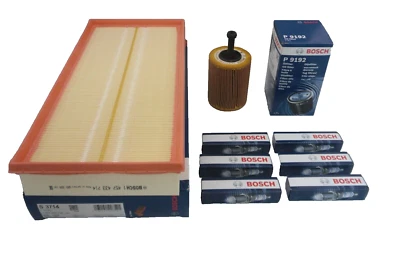 Audi TT 3.2 V6 Service Kit Oil Air Filter Spark Plugs 2006 to 2010 BOSCH 250HP - Image 1 of 4