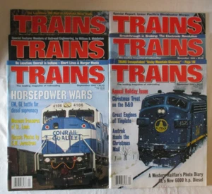 Lot of 6 Trains The Leading Magazine of Railroading July to December 1996 - Picture 1 of 11