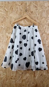 J Brand Organza Layered 'Heart' Pattern Circle Skirt Size 12 - Picture 1 of 3
