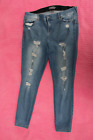 Torrid distressed stretch Bombshell skinny blue jeans Women's size 22T 22 tall