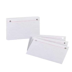 Tarjetas índice perforadas Oxford 3"X5" con reglas blancas 50/paquete escuela oficina hogar hechas en EE. UU. - Imagen 1 de 1