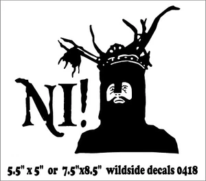 Knight who says NI! Decal Monty Python Holy Grail funny vinyl window sticker - Picture 1 of 2