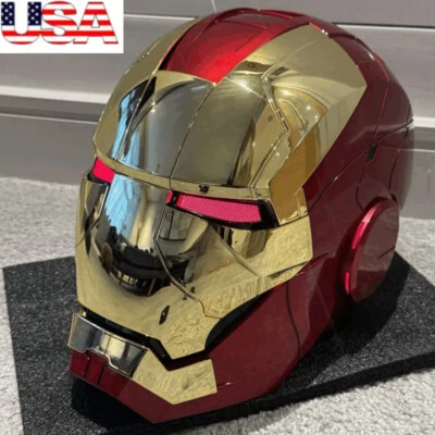 Casco portátil con control de voz deformable Jarvis 1:1 Iron Man MK5 galvanizado Foto 1 de 4