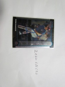 1999 Bowman Chrome Tom Davey Signed Baseball Card 