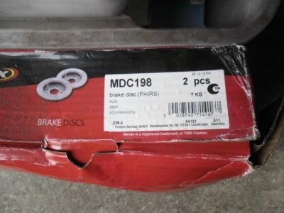 FRONT BRAKE DISC SET MINTEX MDC198 AND pad set  VW GOLF &POLO 1990'S and others - Image 1 of 3