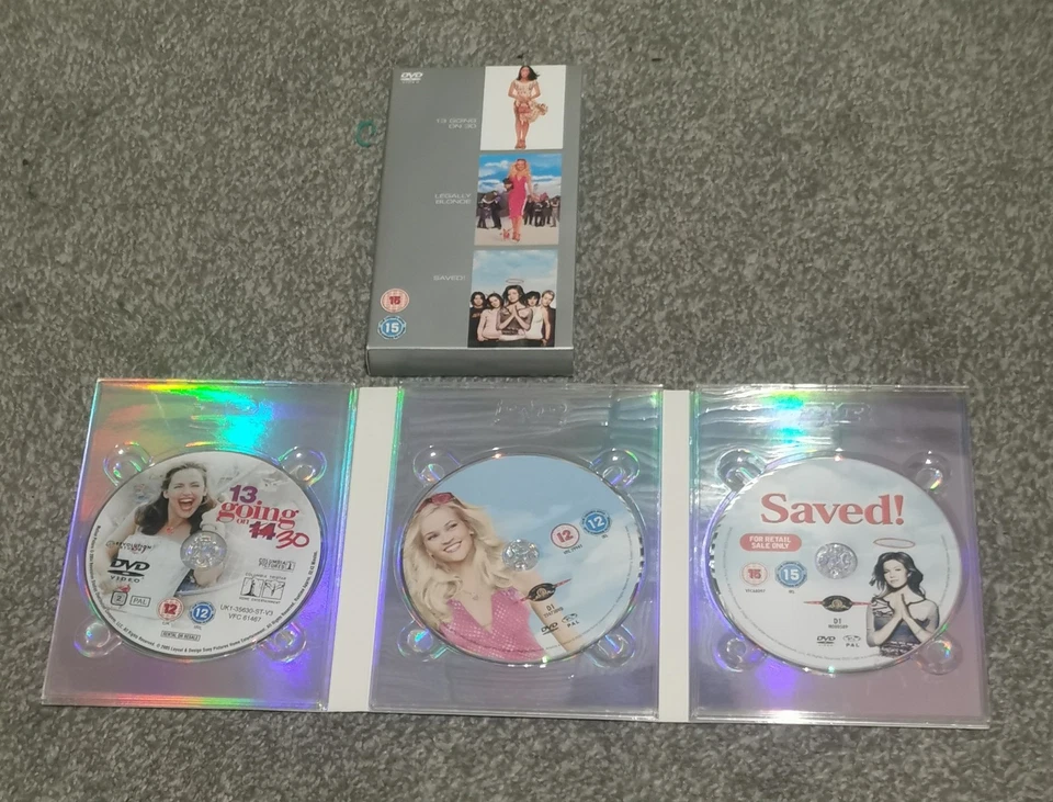 13 Going On 30, Legally Blonde, & Saved! Dvd Comedy Romance 3-Film Set - Image 1 of 1