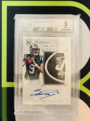 2015 Panini National Treasures #119 Bryce Petty Auto Rookie 14/99 BGS 9 RPA - Image 1 of 2