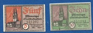 11 053 Notgeld Stadt Stendal 5+10 Pfg. (Kpl.), 31.11.1920-31.12.1921 - Picture 1 of 2