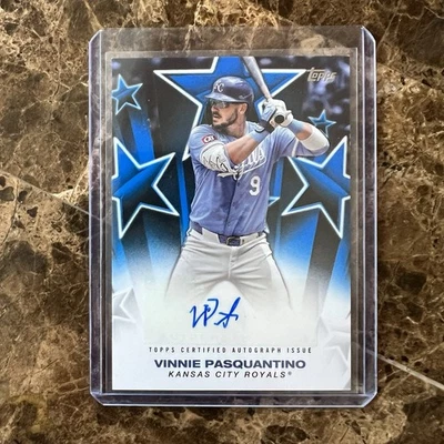 2025 Topps Series One Baseball Stars Vinnie Pasquantino Auto Blue /150 Royals - Image 1 of 2