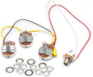 Kit Cablaggio Basso Precablato - Pentole 250K, 2 Volumi, 1 Tono per Jazz B - Foto 1 di 12