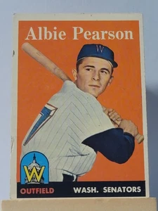Albie Pearson 1958 Topps #317 VG - Picture 1 of 2