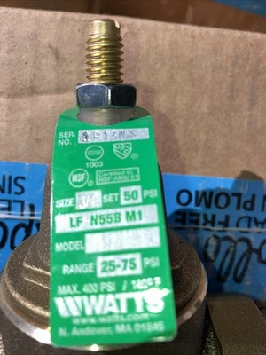 Watts LF N55B M1 Water Pressure Reducing Valve 50 PSI - Image 1 of 4