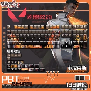 VALORANT Jamie Adeyemi PBT Mechanical Keyboard Translucent 87/108kEYS Cherry MX - Picture 1 of 10