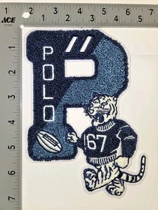 POLO RALPH LAUREN PATCHES BRANDNEU ZWEIFARBIG BLAU 67 TIGER "P" PATCH - Bild 1 von 1