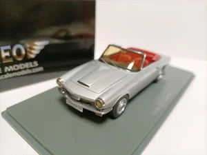 Neo 1:43 German Glas GT Cabrio 1966 silver grey two door convertible car model - Picture 1 of 5
