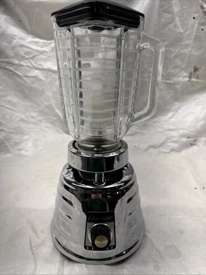 Licuadora cromada Osterizer Deluxe 403 Beehive de colección probada funciona 525 vatios Foto 1 de 4