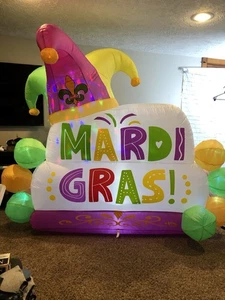 83x70 6ft Karneval aufblasbarer Leuchtnarr - Bild 1 von 3