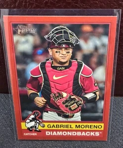 2025 Topps Heritage Gabriel Moreno Red Border card #498 - Picture 1 of 2