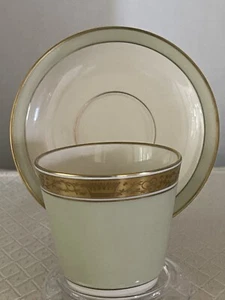 Royal Copenhagen Dagmar Flat Cup & Saucer with Gold Trim #9481 - Picture 1 of 6