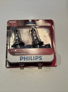 2x Philips 9006 VisionPlus Upgrade Headlight Bulb, up to 60% More Vision Sealed - Picture 1 of 4