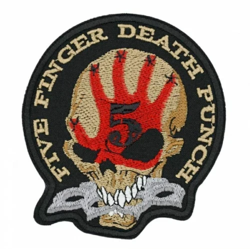 5FDP FFDP Five Finger Death Punch Patch - Skull American Heavy Metal Band Logo - Image 1 of 1