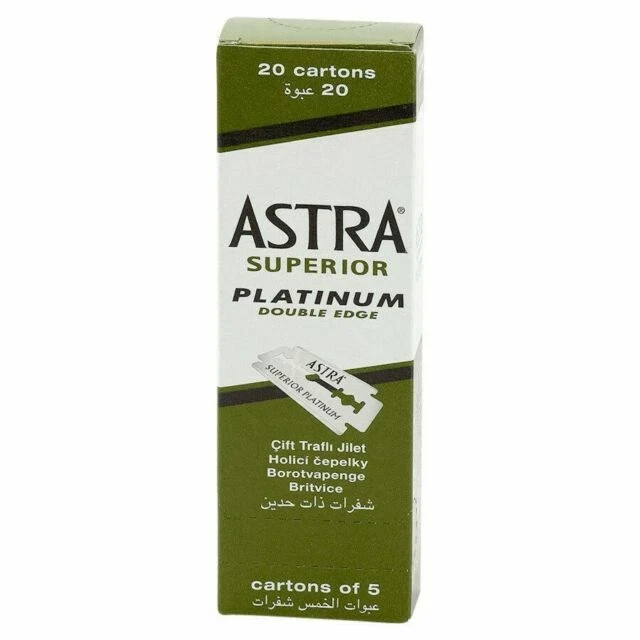 Astra Superior Platinum Double Edge Blades - 100 Count