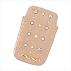 Miu Miu iPhone case Beige Pink leather Woman Authentic Used L2589