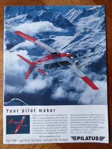 7/1996 PUB PILATUS PC-9 PC-7 MK II JPATS MILITARY TRAINER ORIGINAL AD - Imagen 1 de 1