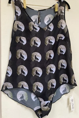 Howling Wolf TEDDY Luna Llena Mono Transparente M L Sí Maestro @ Topshop Halloween Foto 1 de 2