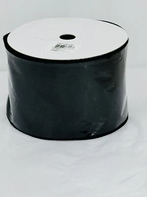 Expressions RN575202 Elegant Black Velvet Wired Ribbon 4” x 10 yds NEW - Image 1 of 2