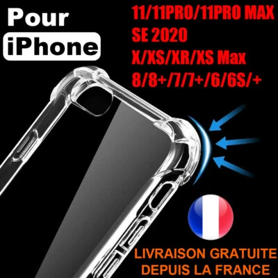 Custodia Protezione Antiurto per IPHONE Se 2020 12 11 Pro Max XR X 7 8 Chiaro - Immagine 1 di 4