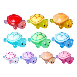 10pcs Miniature Turtle Luminous Resin Garden Animal Figurines Glow in the Dark - Picture 1 of 12