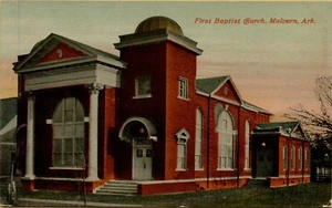 Exterior View First Baptist Church Malvern Arkansas AR Postcard B21 - Picture 1 of 2