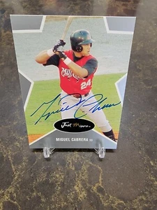 2003 Just Minors Miguel Cabrera #7 Silver Edition Signed Rookie Card LE 319/375 - Picture 1 of 7