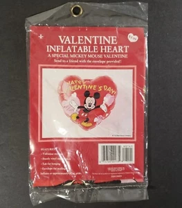 Vintage NOS Mickey Mouse Inflatable Heart Happy Valentine's Day - Picture 1 of 3
