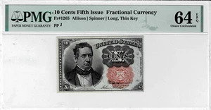 .10 Cent Fractional Currency note--fr.1265--5th Issue--PMG CU 64 EPQ - Picture 1 of 4