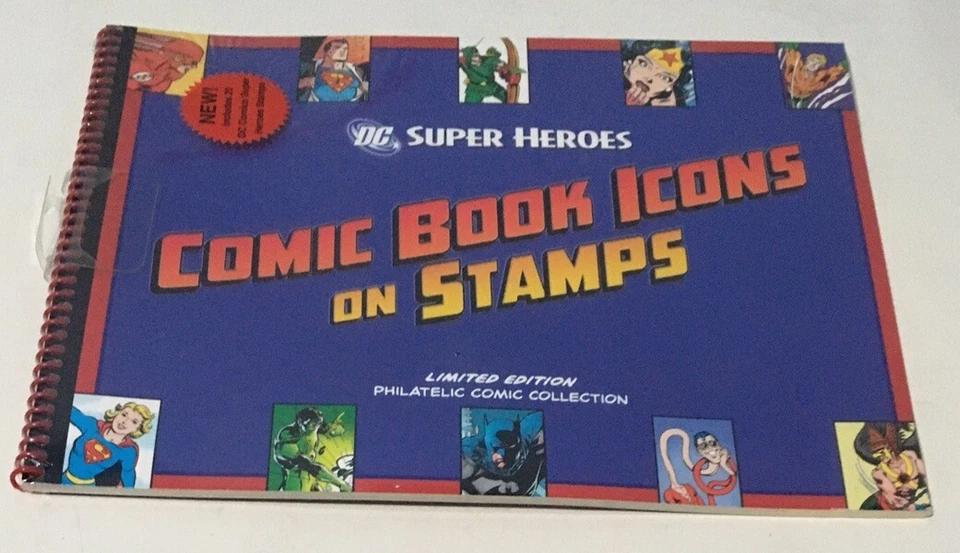 DC Super Heroes Comic Book Icons on Stamps - Image 1 of 2