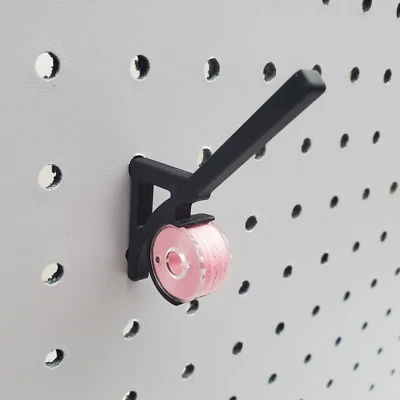 10pk, Thread & Bobbin 1/4" Pegboard Accessory, Sewing Thread Storage Hooks - Image 1 of 4