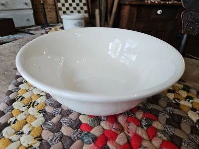 Lovely Large Antique Heavy White Ironstone ServingBowl 9.75" McNichol China W Va - Image 1 of 4