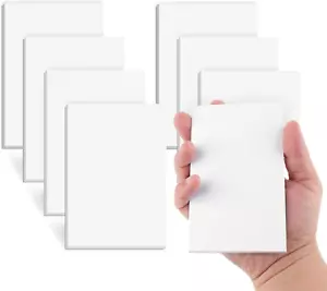 Note Pads 3x5 In, 8 Pack Blank Notepad, White Scratch Pads for Writing, 50 Sh... - Picture 1 of 12