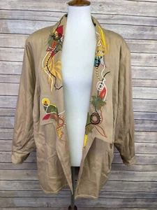 Marc D’Alcy Gr. 10 Vintage Jacke bestickt Perlen vorne offen Retro 80’er - Bild 1 von 10