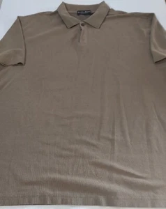 Crazy Horse Pima Cotton Polo Shirt by Claiborne Mens Brown & Black Knit Size 2XL - Picture 1 of 10